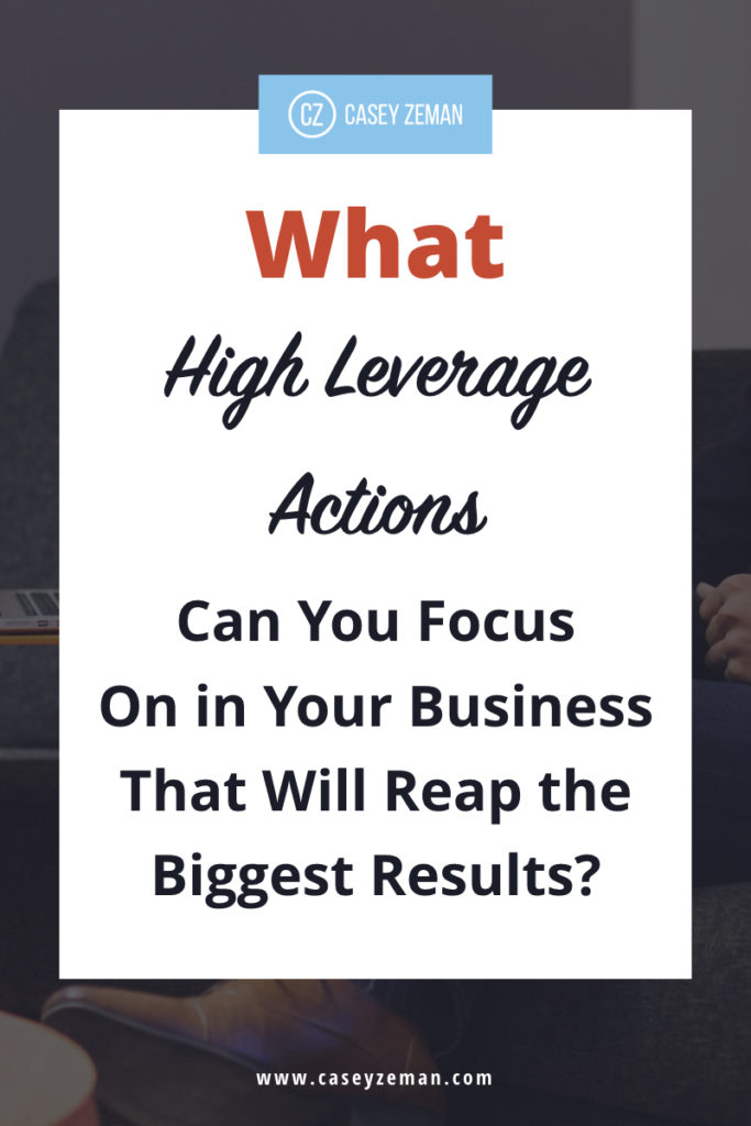 What high leverage actions can you focus on in your business that will reap the biggest results?.001